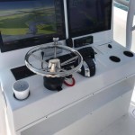 small catamaran center console